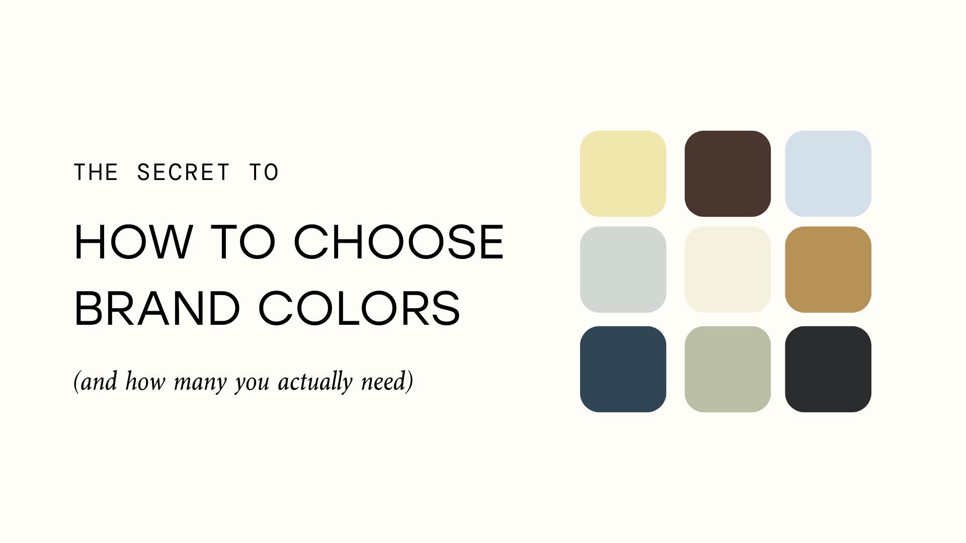How to choose brand colors